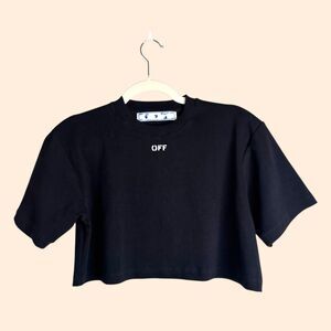 Off-White Stamp Cropped T-Shirt